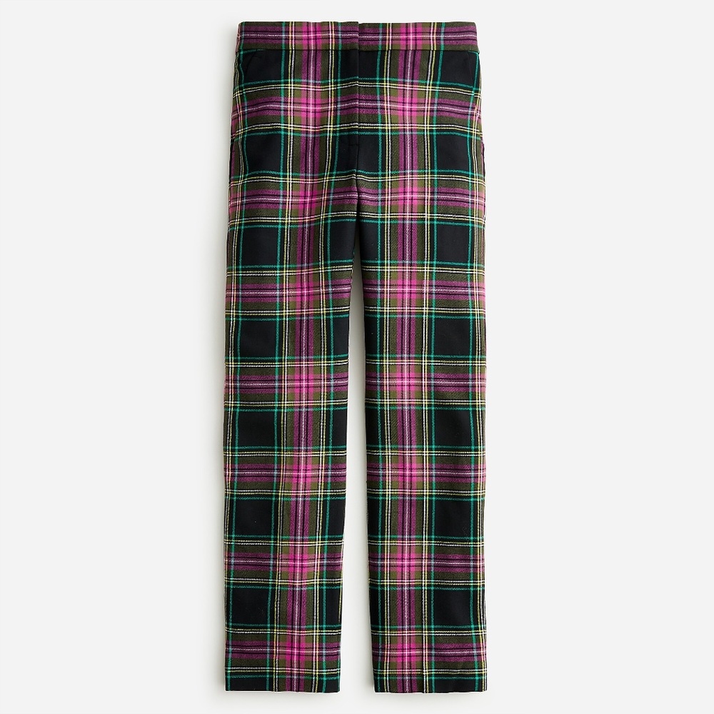 J. Crew Pink & Green Plaid Trousers